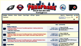 What Philaphans.com website looked like in 2018 (5 years ago)