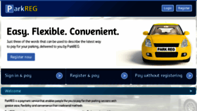 What Parkreg.co.uk website looked like in 2018 (7 years ago)