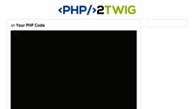 What Php2twig.com website looked like in 2018 (5 years ago)