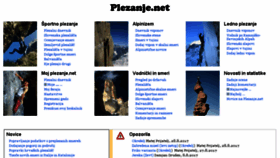 What Plezanje.net website looked like in 2018 (5 years ago)