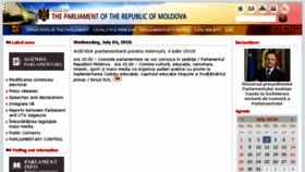 What Parlament.md website looked like in 2018 (7 years ago)