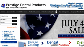 What Prestigedentalproducts.com website looked like in 2018 (5 years ago)