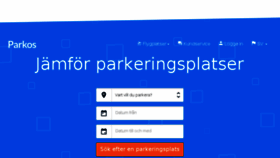 What Parkos.se website looked like in 2018 (5 years ago)