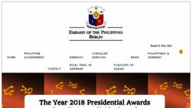 What Philippine-embassy.de website looked like in 2018 (5 years ago)