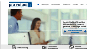 What Pro-votum.de website looked like in 2018 (5 years ago)