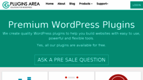 What Pluginsarea.com website looked like in 2018 (5 years ago)