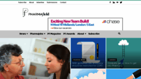 What Pharmafield.co.uk website looked like in 2018 (5 years ago)