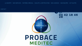 What Probacemeditec.fr website looked like in 2018 (5 years ago)