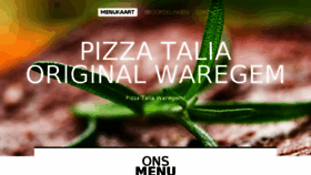 What Pizza-talia-waregem.be website looked like in 2018 (5 years ago)