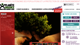 What Planete-urgence.org website looked like in 2018 (5 years ago)