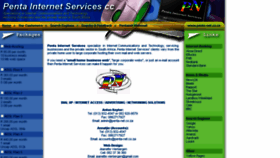 What Penta-net.co.za website looked like in 2018 (5 years ago)