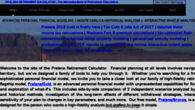 What Pralanaretirementcalculator.com website looked like in 2018 (5 years ago)