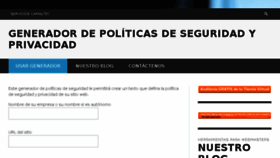 What Politicadeprivacidad.es website looked like in 2018 (5 years ago)