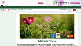 What Primrose.co website looked like in 2018 (5 years ago)