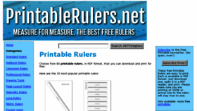 What Printablerulers.net website looked like in 2018 (5 years ago)