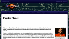 What Physicsplanet.com website looked like in 2018 (5 years ago)