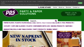 What Partyandpaper.co.uk website looked like in 2018 (5 years ago)