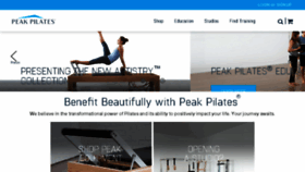 What Peakpilates.com website looked like in 2018 (5 years ago)