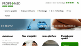 What Profemed.pl website looked like in 2018 (5 years ago)