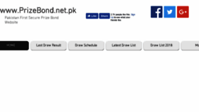 What Prizebond.net.pk website looked like in 2018 (5 years ago)