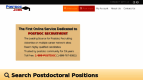 What Postdocjobs.com website looked like in 2018 (5 years ago)