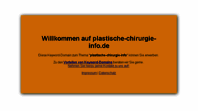 What Plastische-chirurgie-info.de website looked like in 2018 (5 years ago)