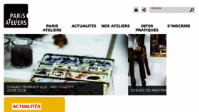 What Paris-ateliers.org website looked like in 2018 (5 years ago)