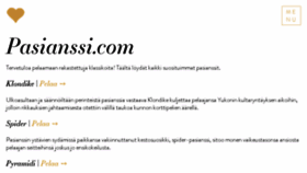 What Pasianssi.com website looked like in 2018 (5 years ago)