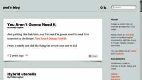 What Pud.com website looked like in 2018 (7 years ago)