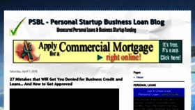 What Personalstartupbusinessloan.blogspot.com website looked like in 2018 (5 years ago)