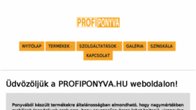 What Profiponyva.hu website looked like in 2018 (5 years ago)