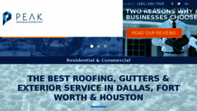 What Peakroofingconstruction.com website looked like in 2018 (5 years ago)