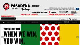 What Pasadenacyclery.com website looked like in 2018 (5 years ago)