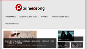 What Primesong.com website looked like in 2018 (5 years ago)
