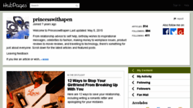 What Princesswithapen.hubpages.com website looked like in 2018 (5 years ago)