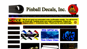 What Pinballdecals.com website looked like in 2018 (5 years ago)