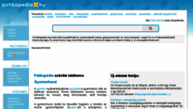 What Patikapedia.hu website looked like in 2018 (5 years ago)