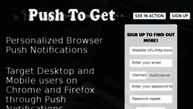 What Pushtoget.net website looked like in 2018 (5 years ago)