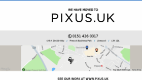 What Pixus.co.uk website looked like in 2018 (5 years ago)