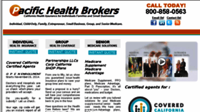What Pacifichealthbrokers.com website looked like in 2018 (5 years ago)