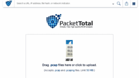 What Packettotal.com website looked like in 2018 (5 years ago)