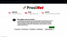 What Prosinet.com website looked like in 2018 (5 years ago)