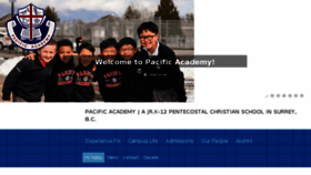 What Pacificacademy.net website looked like in 2018 (5 years ago)