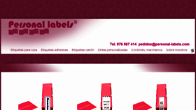 What Personal-labels.es website looked like in 2018 (5 years ago)