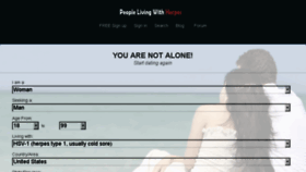 What Peoplelivingwithherpes.com website looked like in 2018 (5 years ago)