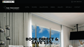 What Presidenthotelmiami.com website looked like in 2018 (5 years ago)