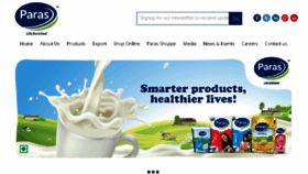 What Parasdairy.com website looked like in 2018 (5 years ago)