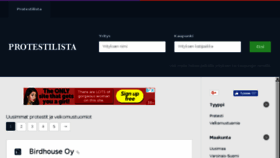 What Protestilista.com website looked like in 2018 (5 years ago)