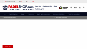 What Padelshop.com website looked like in 2018 (5 years ago)