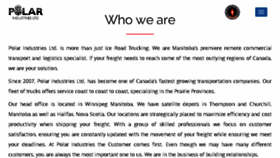 What Polarindustries.ca website looked like in 2018 (5 years ago)